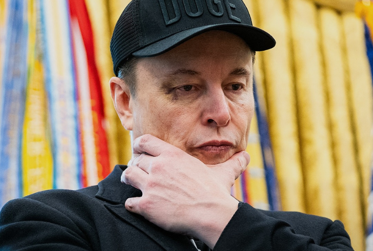 Elon Musk looking frustrated