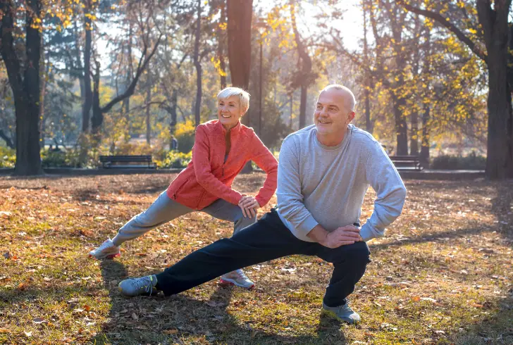 Active older adults enjoying healthy life